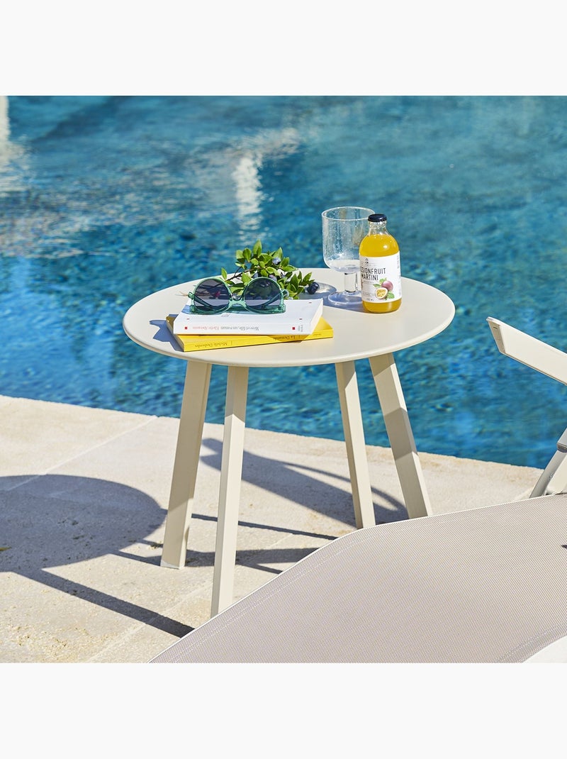 Table basse de jardin ronde SAONA Beige - Kiabi