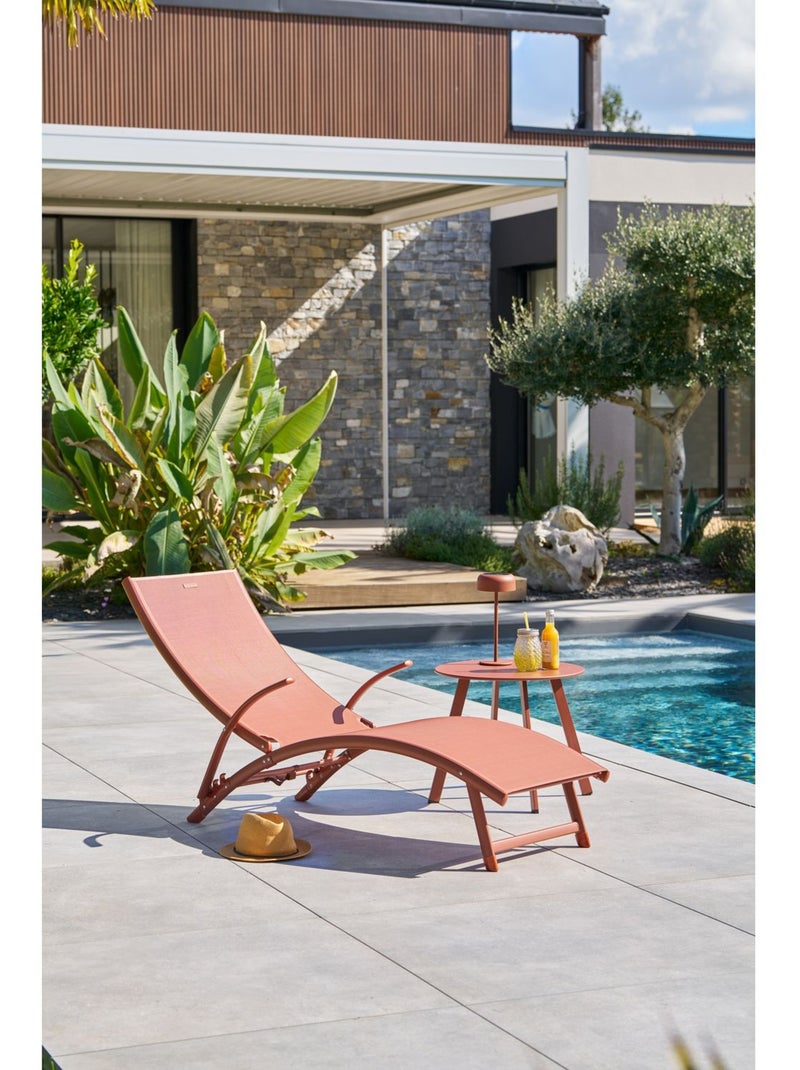 Table basse de jardin ronde SAONA Orange - Kiabi