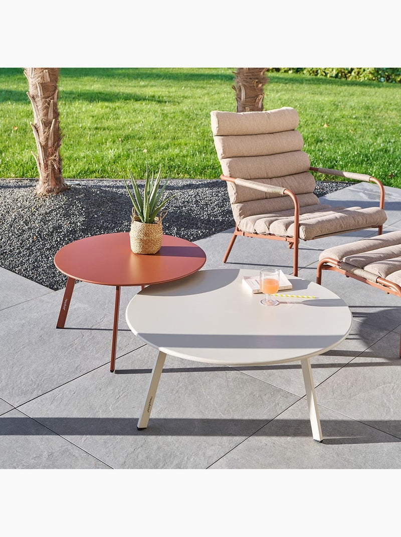 Table basse de jardin ronde SAONA Orange - Kiabi