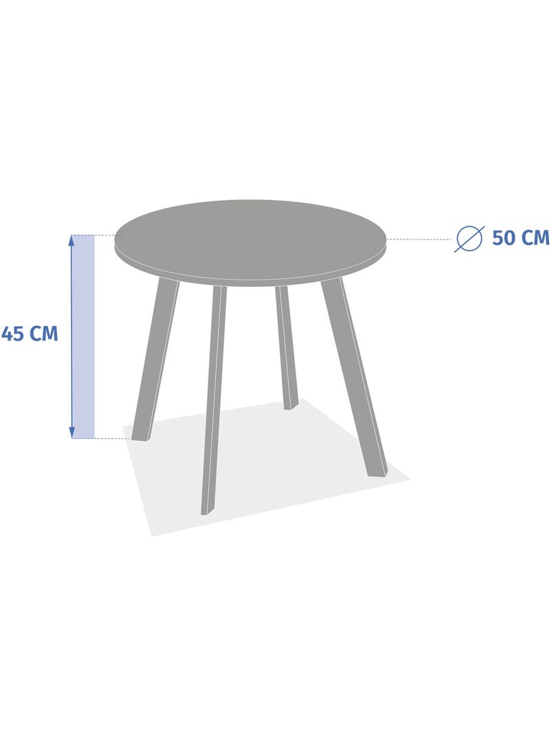 Table basse de jardin ronde SAONA Taupe - Kiabi