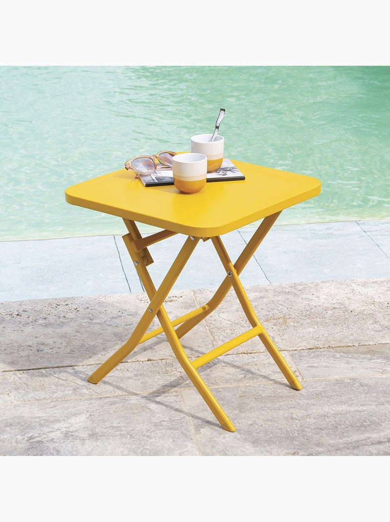 Table basse pliante carrée 2 places GREENSBORO Jaune - Kiabi
