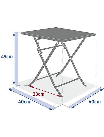 Table basse pliante carrée 2 places GREENSBORO
