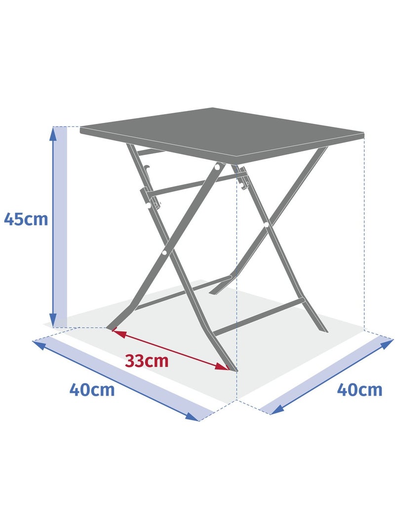 Table basse pliante carrée 2 places GREENSBORO Vert foncé - Kiabi