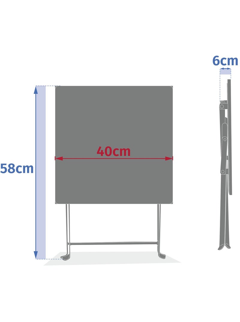 Table basse pliante carrée 2 places GREENSBORO Vert foncé - Kiabi