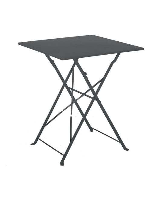 Table carrée de jardin pliante en acier - Kiabi