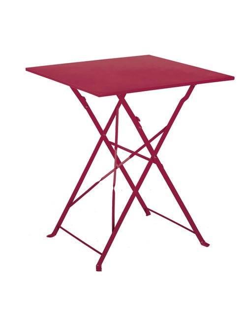 Table carrée de jardin pliante en acier - Kiabi Table carrée de jardin pliante en acier - Kiabi