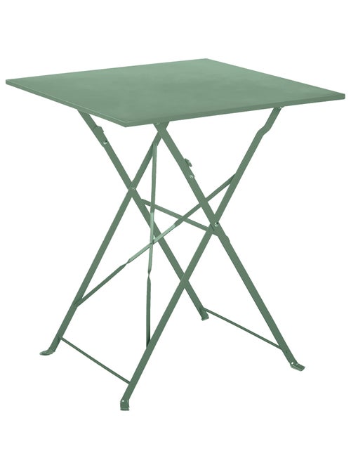 Table carrée de jardin pliante en acier - Kiabi
