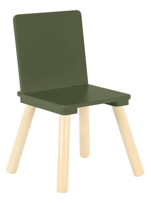 Table carrée enfant bois de pin 2 assises Judith - Kiabi