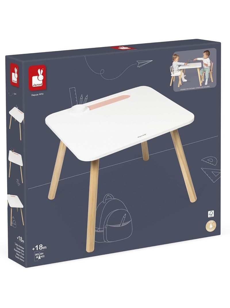 Table classique en bois Blanc - Kiabi