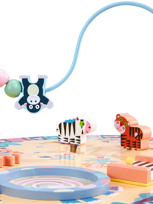 Table D'activités Bois Enfants +6 mois - Table Interactive Sensorielle: cymbales, tambour - Kiabi