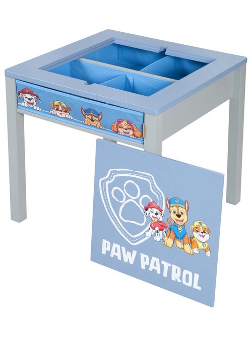 Table d'activités en bois + 1 tabouret cube avec rangement 'Roba Paw Patrol' - Kiabi