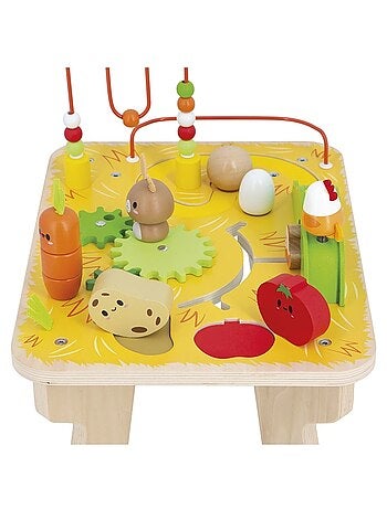 Table d'activités en bois Ferme