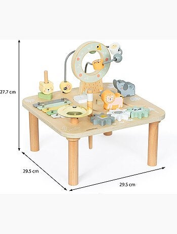 Table d'activités Montessori en bois animaux de la savane Mamabrum