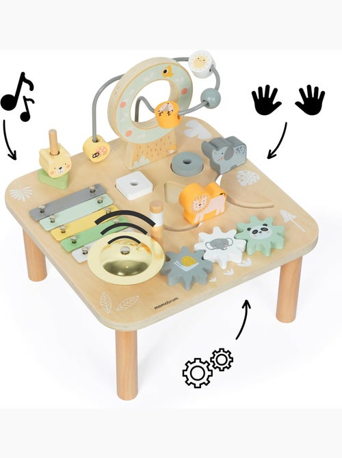 Table d'activités Montessori en bois animaux de la savane Mamabrum - Kiabi