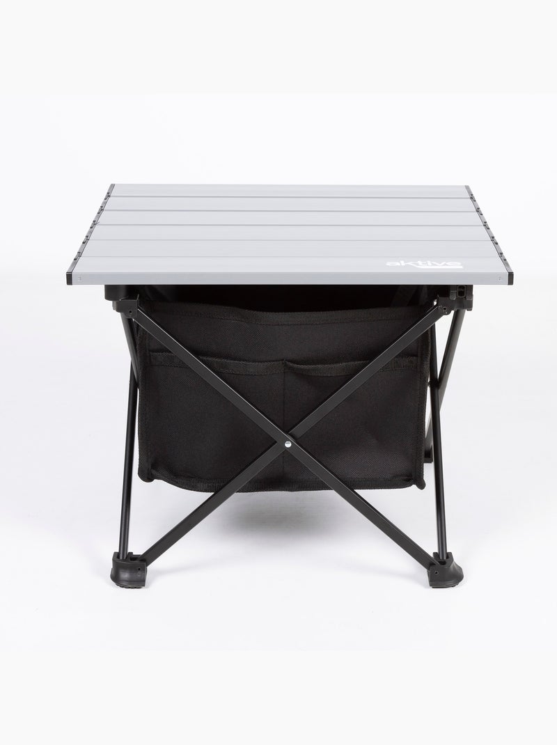 Table d'appoint de camping pliante avec sac de rangement et poche aktive Gris - Kiabi