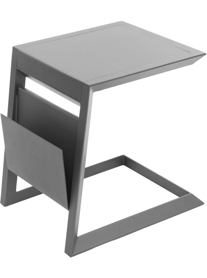 Table d'appoint de jardin carrée en aluminium ALLURE gris anthracite - Kiabi