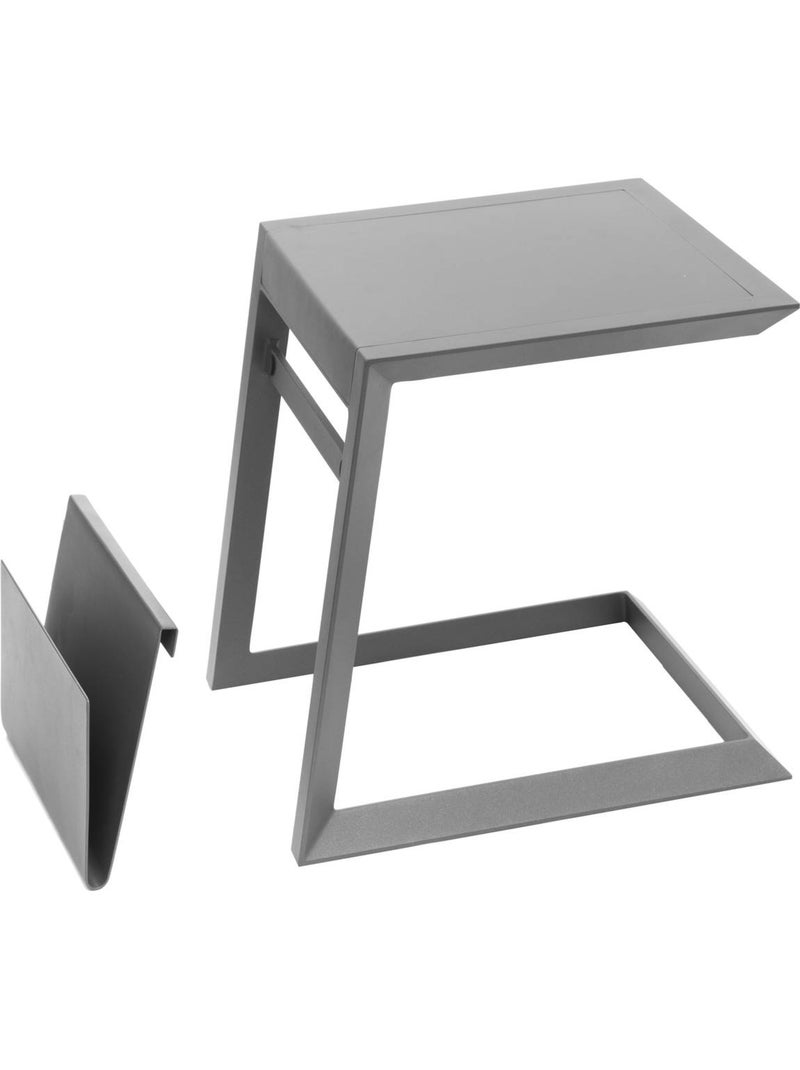 Table d'appoint de jardin carrée en aluminium ALLURE gris anthracite - Kiabi