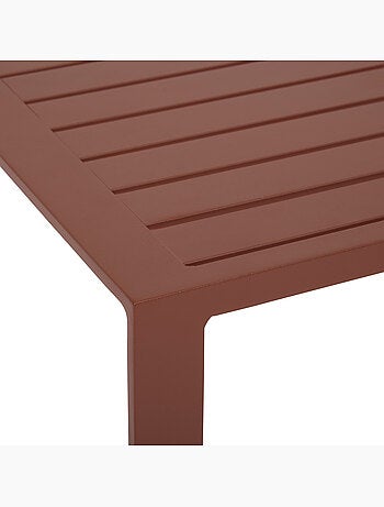Table d'appoint de jardin carrée en aluminium ÉVASION