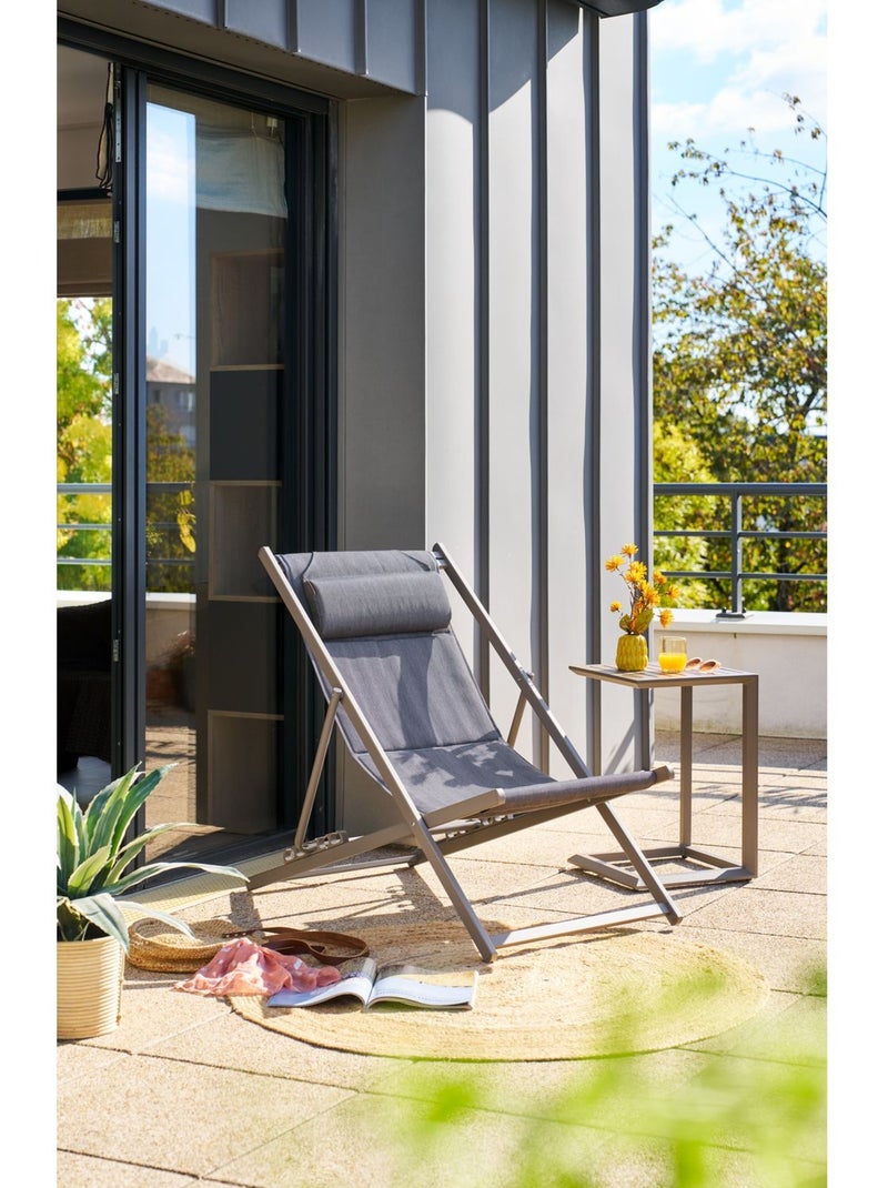 Table d'appoint de jardin carrée EVASION Taupe - Kiabi