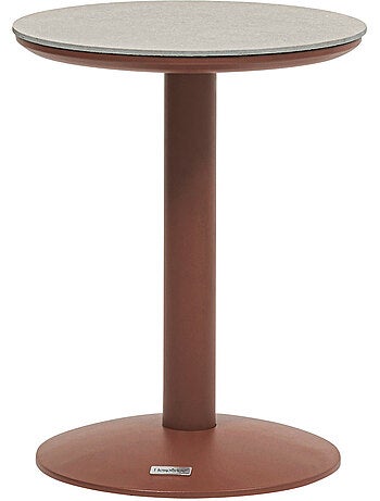 Table d'appoint de jardin en aluminium et pierre SOLETIA