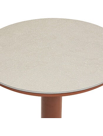 Table d'appoint de jardin en aluminium et pierre SOLETIA
