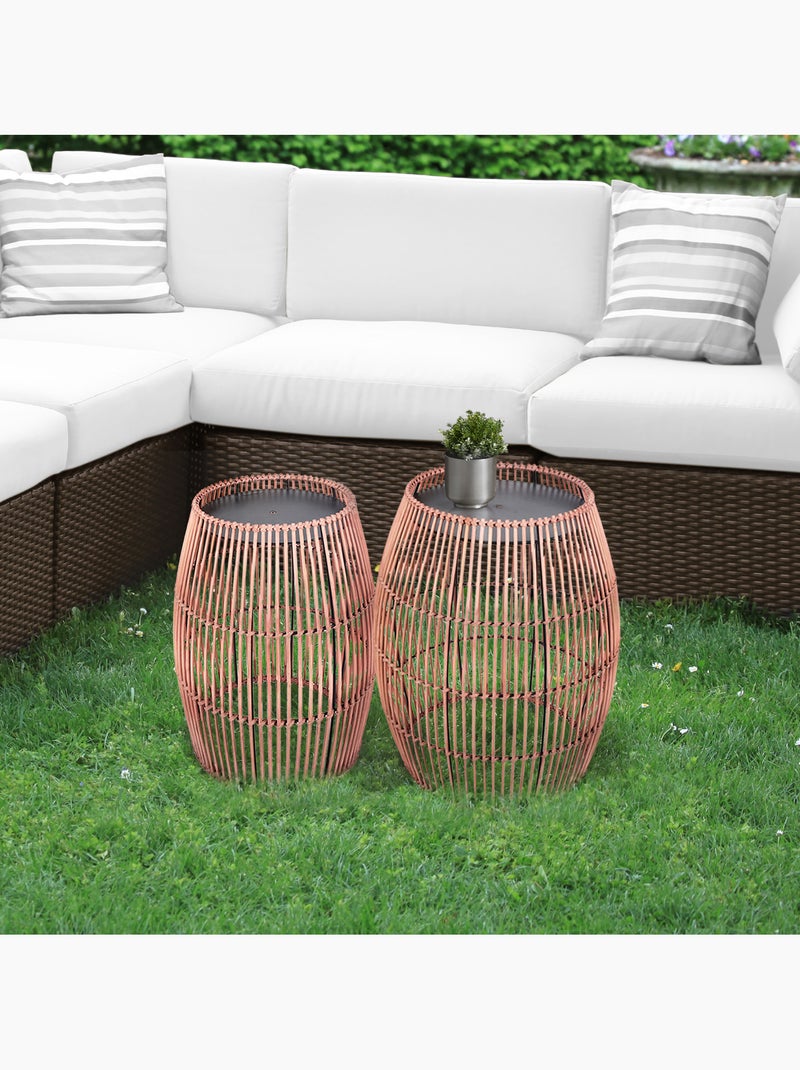 Table d'appoint de jardin en bambou, 47cm, Marron Marron - Kiabi