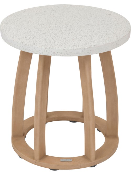 Table d'appoint de jardin en bois d'eucalyptus LEMINDO - Kiabi Table d'appoint de jardin en bois d'eucalyptus LEMINDO - Kiabi