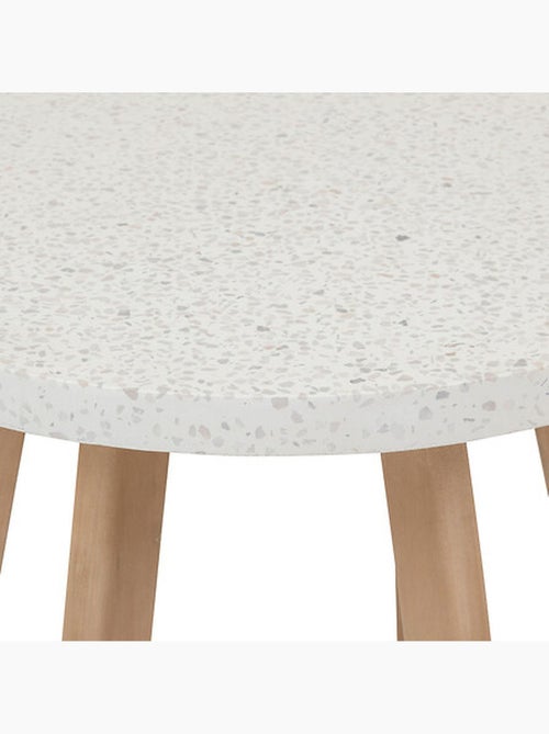 Table d'appoint de jardin en bois d'eucalyptus LEMINDO - Kiabi Table d'appoint de jardin en bois d'eucalyptus LEMINDO - Kiabi