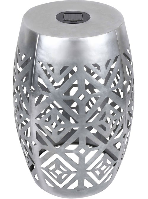Table d'appoint de jardin en métal avec LED, 46cm, Gris - Kiabi Table d'appoint de jardin en métal avec LED, 46cm, Gris - Kiabi