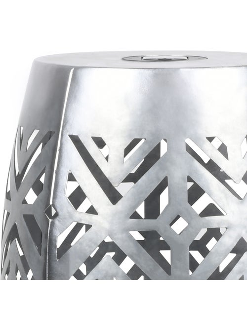 Table d'appoint de jardin en métal avec LED, 46cm, Gris - Kiabi Table d'appoint de jardin en métal avec LED, 46cm, Gris - Kiabi