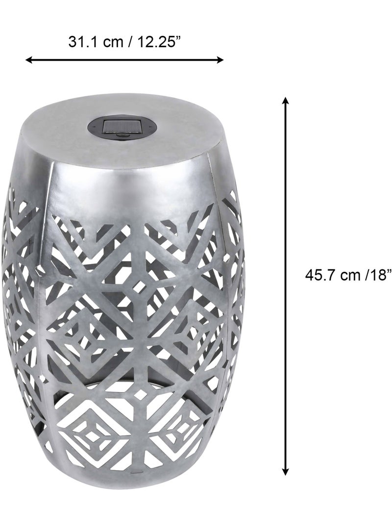 Table d'appoint de jardin en métal avec LED, 46cm, Gris Gris - Kiabi