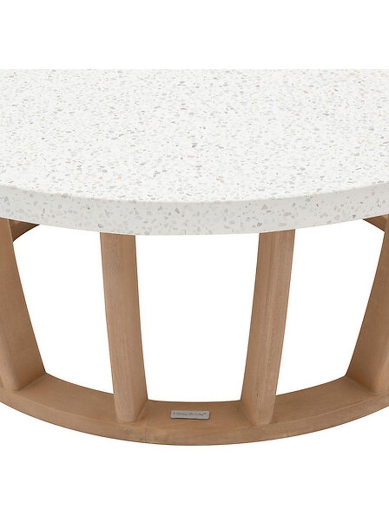 Table d'appoint de jardin ovale en aluminium VENUZIA Blanc chaud - Kiabi