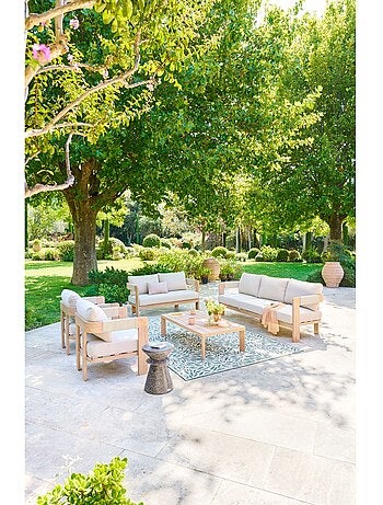 Table d'appoint de jardin ronde effet terrazzo ALTURIO