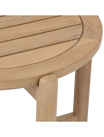 Table d'appoint de jardin ronde en acacia PAPOUASIE