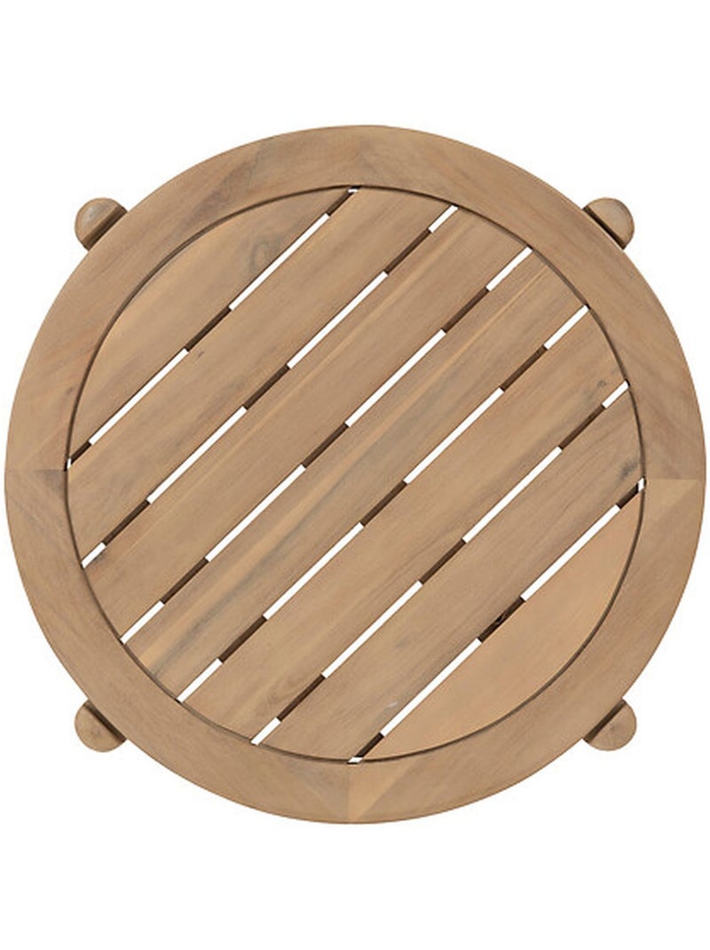 Table d'appoint de jardin ronde en acacia PAPOUASIE Beige - Kiabi