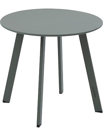 Table d'appoint de jardin ronde en acier pieds évasés SAONA