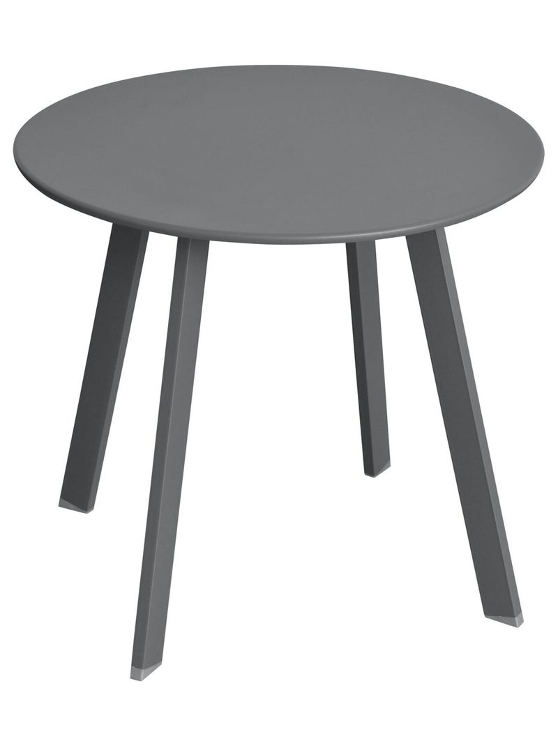 Table d'appoint de jardin ronde Saona Gris - Kiabi