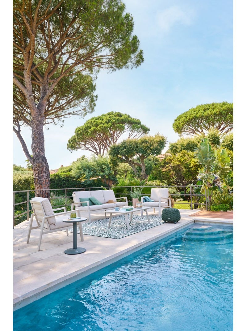 Table d'appoint de jardin ronde SOLETIA Gris foncé - Kiabi