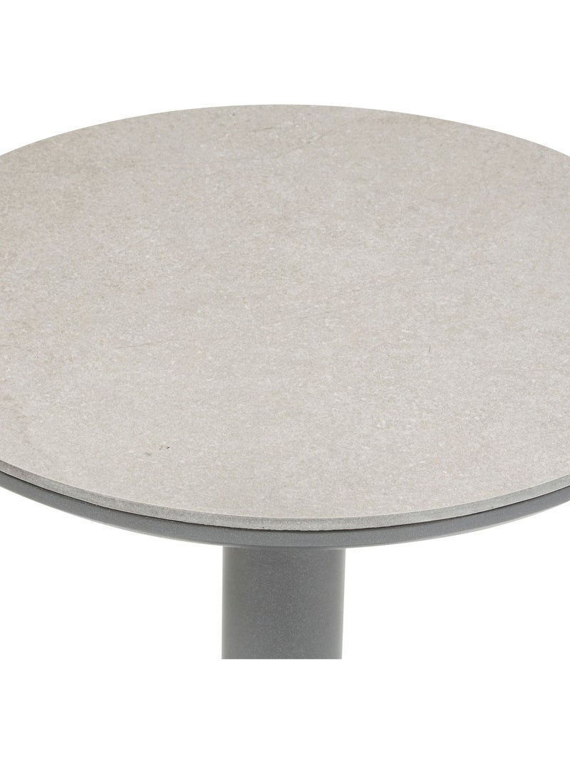 Table d'appoint de jardin ronde SOLETIA Gris foncé - Kiabi