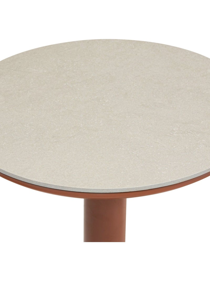 Table d'appoint de jardin ronde SOLETIA Orange - Kiabi