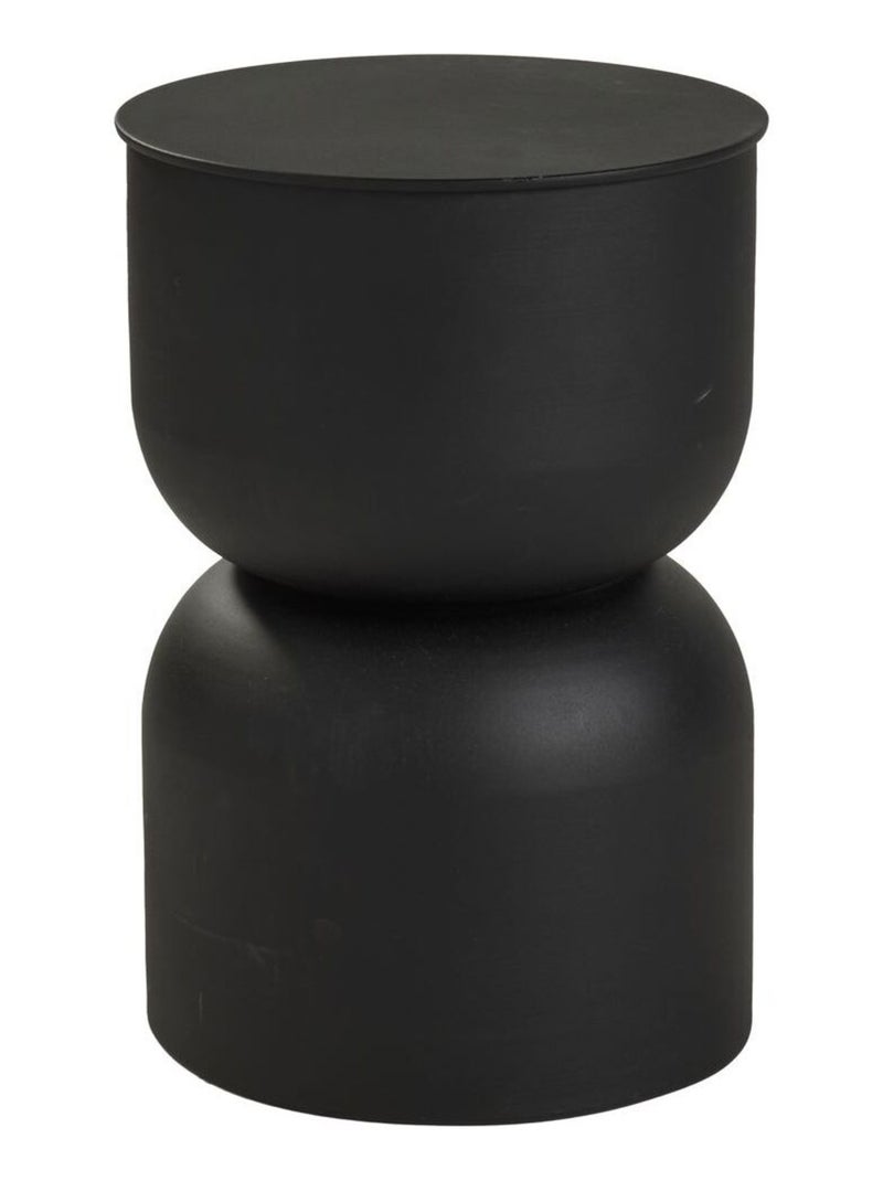 Table d'appoint rond en métal MOKA Noir - Kiabi