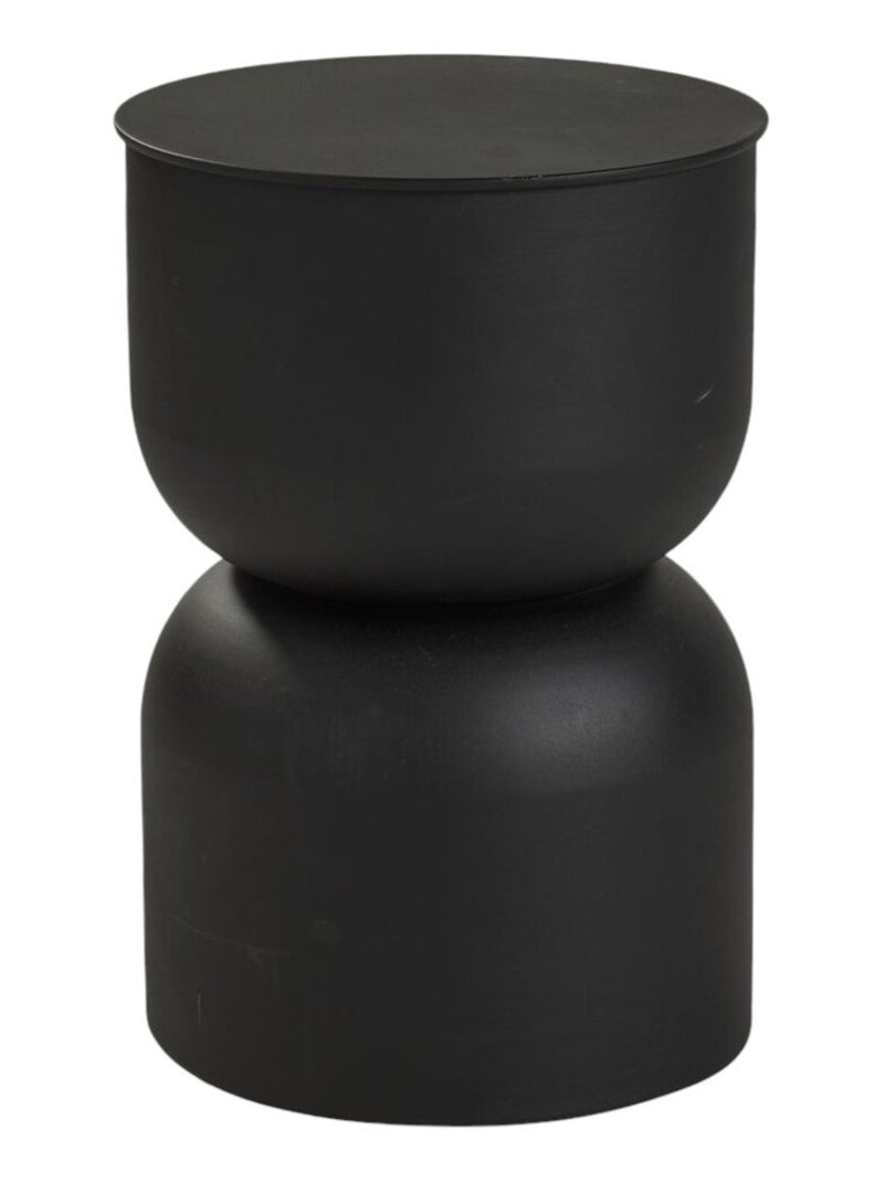 Table d'appoint rond en métal MOKA Noir - Kiabi
