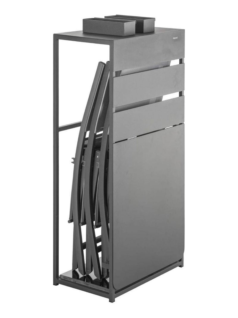 Table de balcon repliable Fira - 3 Personnes Gris - Kiabi