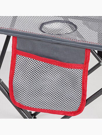 Table de camping pliante avec porte-gobelets et poche aktive
