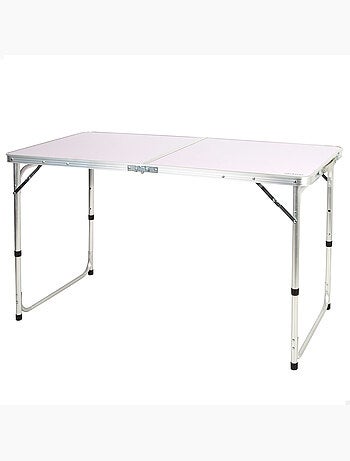 Table de camping pliante réglable en hauteur et antidérapante aktive