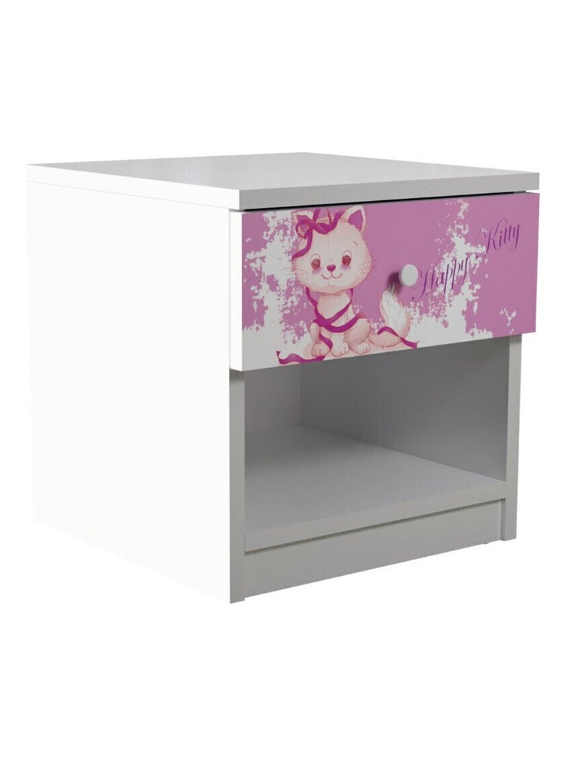 Table De Chevet - Chat Happy Kitty Rouge - Kiabi