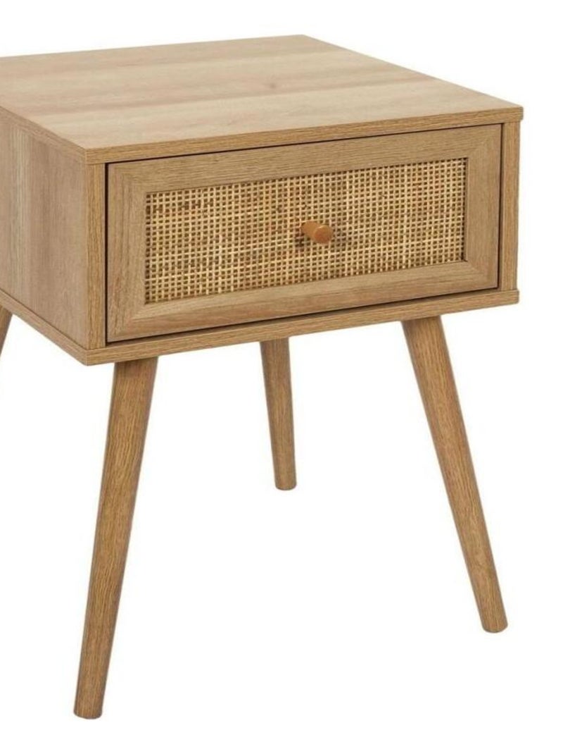 Table de chevet 1 tiroir Bali Beige - Kiabi