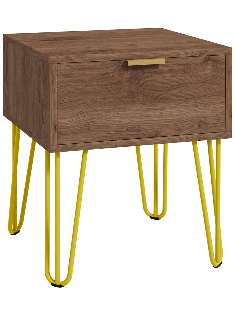 Table de chevet 1 tiroir coulissant Marron - Kiabi