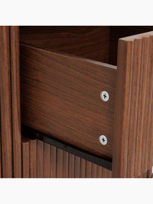 Table de chevet cannelé 2 tiroirs en bois - Kiabi Table de chevet cannelé 2 tiroirs en bois - Kiabi