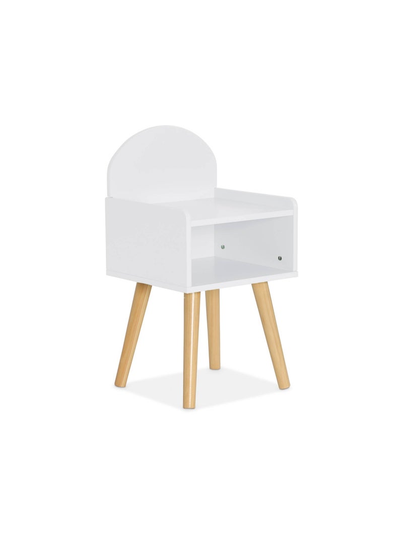 Table de chevet chambre enfant décor bois Nephos Blanc - Kiabi